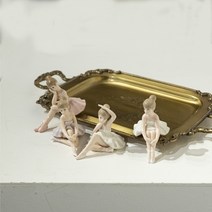 세라믹 인형 인테리어 소품 미니어쳐 미니 장식품 조각상 4p 1set