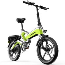 전기자전거 출퇴근 Zhengbu K6 20 인치 접이식 전기 자전거 400W 강력한 더블 서스펜션 Graphene 리튬 배터, 협력사, 02 YELLOW