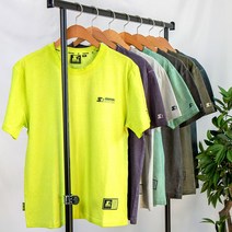 피그먼트 워싱 나염 형광 스트릿 빈티지 반팔 티셔츠