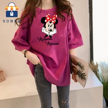 손드르 여름 여사 디즈니 미키 빅 사이즈 박시 반팔 티 (7색)