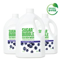 슈가버블 친환경 주방세제 블루베리 드롭, 2.5L, 3개