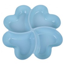 하트 모양의 과일 플래터 크리에이티브 플레이트 보관 상자 말린 과일 스낵 플레이트 분할 캔디 디저트 플레이트 컨테이너, Largeloveblue