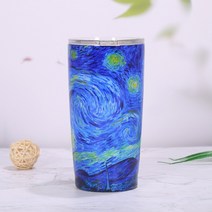 스테인레스 스틸 별이 빛나는 하늘 자동차 컵 크리 에이 티브 20oz 스 마스터 컵 패션 절연 자동차 컵 보온병 컵 병 도매, 02, 02