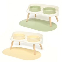 헬로우펫 강아지 밥그릇 고양이 애견 식탁 식기 물그릇, (식탁) 아이보리 / 7cm, (도자기) 애쉬 그레이