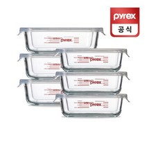 코렐 파이렉스 계량 저장용기 반찬통 직사각 6p세트
