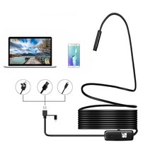 배관내시경 카메라 누수 탐지기 관로 안드로이드 전화 USB 뱀 케이블 내시경 C 미니 낚시, [02] 1.5m, [01] Soft cable