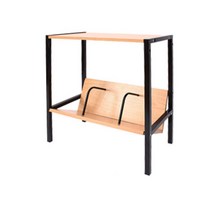 벤치모양 미니책장 보조선반 52x30x58.8cm 철제프레임, 블랙