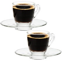 오션글라스 케냐 에스프레소 커피컵2p + 받침2p 세트, 1세트