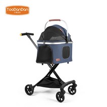 강아지유모차 개모차 접이식 애견 대형견 소형견 고양이 반려견 유모차, 5.(M)데님블루