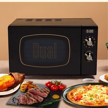 홈베이킹 오븐 광파 미니JRM0305 듀얼 DIK55 독일 레트로 20L 전자 레인지 통합 가정용 소형 미니 스토브, 02 Black_07 JP
