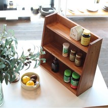 튼튼한 미쉘 원목 3단 선반 수납장 카페 인테리어, 네츄럴