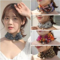목주름 커버 쉬폰 스카프