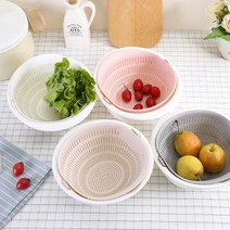 달자샵 1+1 분리형 플라스틱 물빠짐 채반 바구니, 핑크색상