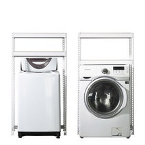 아트박스/스피드랙 스피드랙 건조기 세탁기 선반 2단 1100 x 800 x 2400, 화이트, 9mm 양면코팅