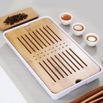 자연스러운 대나무 차판 퇴수기 전통 티트레이, 33*19cm, 1개
