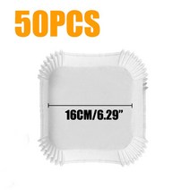 제빵 기구 도구 베이커리공기 튀김기 베이킹 특수 종이 오일 방지 및 오일 흡수 바베큐 종이 주방 가정용, 05 50pcs Square16cm