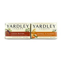 Yardley London Soap 목욕 바 번들 3개: 잉글리시 라벤더 오트밀 및 아몬드 레몬 버베나 120.5g4.2온스 3팩 각 1개 USA 미국, 6 Bars: Oatmeal & Almond, Coco