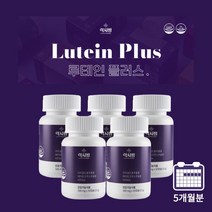 어두운 침침한 건조한 눈충혈 눈피로 눈 안구 노화 눈피로도 개선 관리 에 좋은 먹는 루테인 완화제 영양제 중년 노년 남성 여성, 5BOX(5개월분)