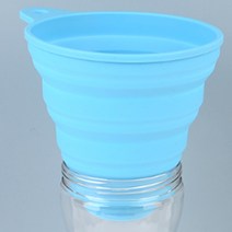 입구 넓은 깔대기 폭이 큰 접이식깔때기 7cm 실리콘 말랑한, 색상, 오렌지