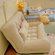 토퍼 쇼파 거실 등받이쇼파 쿠션 낮잠 매트리스 딥슬립 수면매트 자취 원룸, 120cm 화이트+베개2개