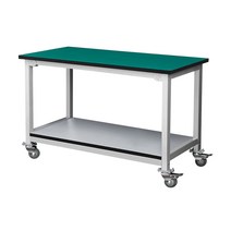 프로파일 작업대 조립식 공장 작업대 정전기 방지 조립 테이블 의류 바퀴 데스크 선반 다이, 길이 150x너비 80x높이 75cm