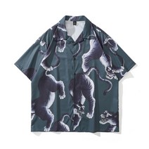 조폭셔츠 조폭영화형남룩 용무늬셔츠 호랑이 건달셔츠 조폭의상 조폭패션 빅사이즈 오버핏