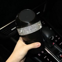 자동차 자동 쓰레기통 휴지통 미니 휴대용 귀여운 만화 다이아몬드 블링 홀더 오피스 홈 프레스 탑 폐기물 보관소, 다이아몬드 01