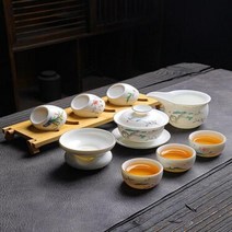 차판 다도 수제 세라믹 두꺼운 화상 방지 중국 차 가정용 환대, 18.Picture Style