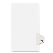 Avery 01074 Avery-Style Legal Exhibit Side Tab Divider Title: 74 Letter White 25/Pack null, 1, 25/Pack, White, Letter, Title