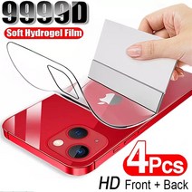 하이드로 겔 필름 for IPhone 12 13 Pro Max 미니 스크린 프로텍터 11 XS MAX XR X 6 6s 7 8 Plus SE Back Film Not Glass, [01] 4Pcs Back Film, [12] For iPhone XR