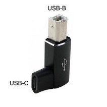 비트메이커 작곡 편곡용 디제잉YuXi-타입 C 암-USB B 수 스캐너 변환기 남성 어댑터 연결 프린터 MIDI 컨, 01 Black Elbow
