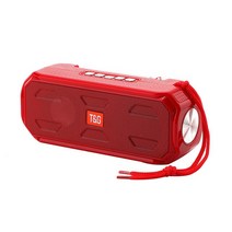 휴대용 블루투스 호환 스피커 무선 베이스 칼럼 야외 USB 지원 AUX TF 서브 우퍼 라우드, [03] red
