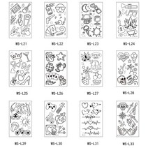 스팟 블루 빛나는 문신 스티커 나이트 클럽 바 음악 축제 카니발 파티 문신 스티커 형광 노트 발광 스티커, 여기에서 12 장의 사진을 찍어 기본적으로 한 세트를, 120*76mm 2.1g/시트