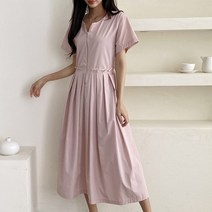 수키 지퍼 반팔 롱 원피스 1083036