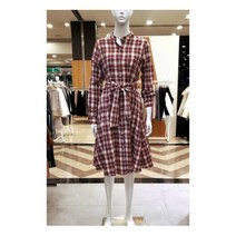 [태그] NC엑스코 헨리넥 셔츠형 체크원피스 S181W921RE