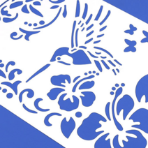 스텐실도안 벌새와꽃 B-01-012