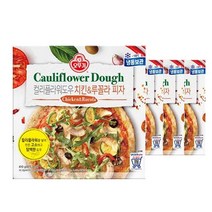 치킨&루꼴라 컬리플라워도우 피자 아이들 간식 410g, 4개