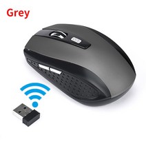 Raton-게임용 마우스 2.4GHz 무선 USB 수신기 프로 게이머 PC 노트북 데스크탑 컴퓨터, 04 Grey, 한개옵션1
