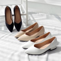 [바닐라슈] 베라딘 V컷 탄력 슬림베이직 플랫슈즈(3cm)