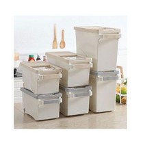 셀럽하우스 스퀘어 손잡이 사료보관통 그레이, 기본상품