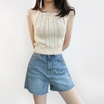 핫썸머 워터밤 옷 코디 바디프로필 의상 페스티벌룩 뒷트임 홀터넥 꽈배기 크롭 끈 나시