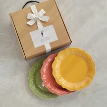 로맨틱 컬러 원접시 세트 (결혼식 개업 돌잔치 조문 승진 퇴사 생일 프리미엄 돌답례품), 2p (10개미만 구입불가)