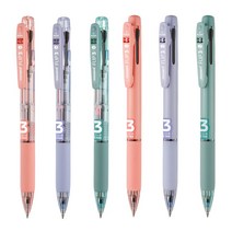 모나미 플립3 유성볼펜 3색볼펜 0.5mm 파파야, 2개