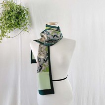 [미스블혹]직장인 롱 세틴 트윌리 스카프 세련된 롱 스카프 봄 롱 스카프코디