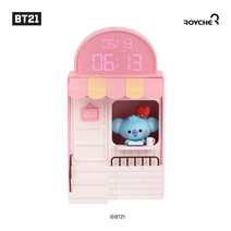 BT21 마이리틀버디 카페 모형 탁상시계 LED 무드등 조명 피규어 LED 디지털 시계 방탄소년단 BTS 굿즈, 코야