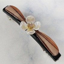 SUNNYDAY 꽃 큐빅 빼빼로핀 자동핀 60mm 앞머리 옆머리 고정 미니 호마이카 일자핀 성인 여성 헤어핀 머리핀 잔머리 삔 QQ6