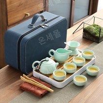 전통 도자기 찻잔 다기 세트 청아한 옥색 다기 용품 세트, A