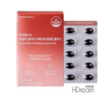 여에스더 초임계 알티지 오메가 코큐텐 플러스 rTG 혈압 영양제 HD 에스더오메가3, 닥터에스더 초임계rTG오메가코큐텐 1개