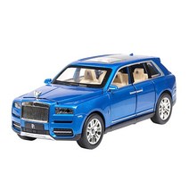 모형자동차 다이캐스트 1:24 롤스로이스 컬리넌 SUV 합금 자동차 모델 메탈 라이트 사운드 포함 시뮬레이, 01 Blue