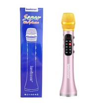 보컬레슨 수업 트레이닝 여행 Lewinner L-1098 가라오케 마이크 30W 무선 블루투스 휴대용 스피커 지원 전, 03 pink